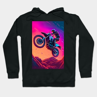 Cyber Future Dirt Bike With Neon Colors Hoodie